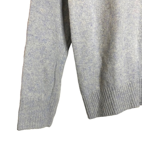 Topshop Heather Blue Long Sleeve Knit Jewel Studded Crewneck Sweater 4 - Picture 5 of 16